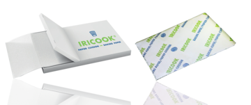 Conditionnement du papier cuisson IRICOOK en boite distributrice et rame, développé par les Papeteries de Vizille