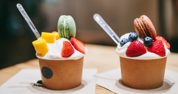 Cardboard yogurt & ice cream tubs